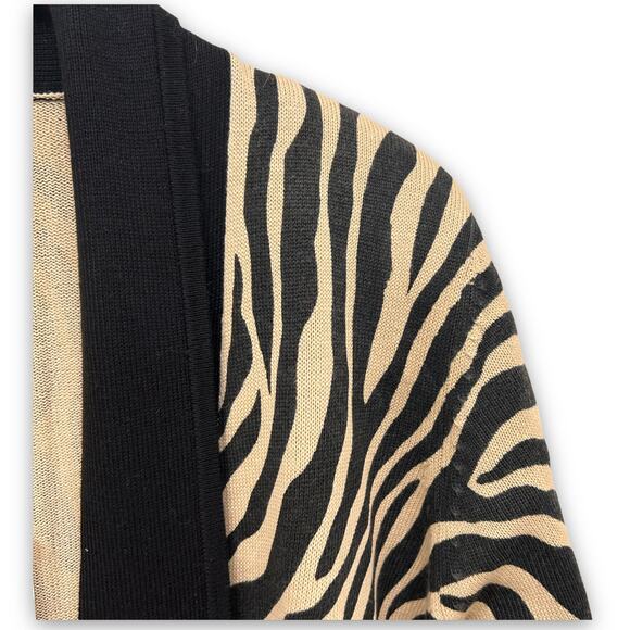 NWT Vintage Tiger Knitted Cardigan Duster Sweater Medium - Picture 4 of 6